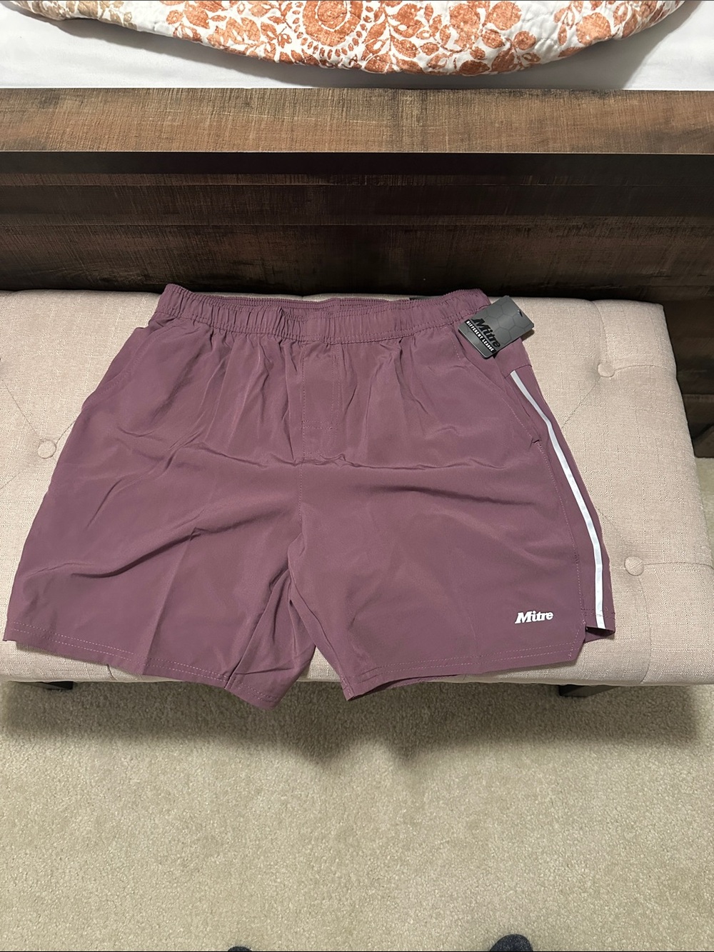 Mitre Men's Athletic Shorts — Plum